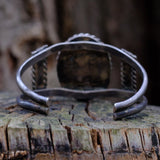 Vintage Sterling Red Coral Roper Cuff