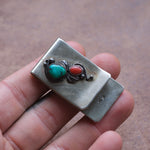 Vintage Turquoise and Coral Money Clip