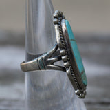 Vintage Sterling Turquoise Ring 5.75