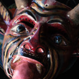 Hand Carved and Painted Wooden Devil Mask