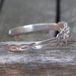 Vintage Sterling Turquoise Stamped Cuff