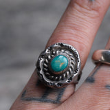 Vintage Sterling Turquoise Ring 6.25