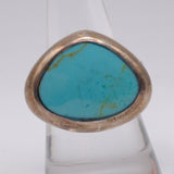 Vintage Sterling Compressed Turquoise Ring 8