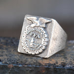 Vintage Sterling FFA Signet Ring 7.5