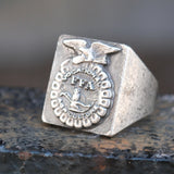 Vintage Sterling FFA Signet Ring 7.5