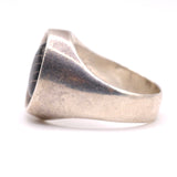Vintage Sterling Onyx Inlay Ring 11