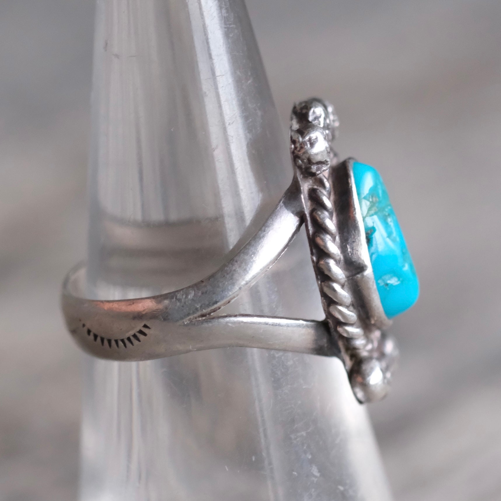 Vintage Sterling Turquoise Ring 6