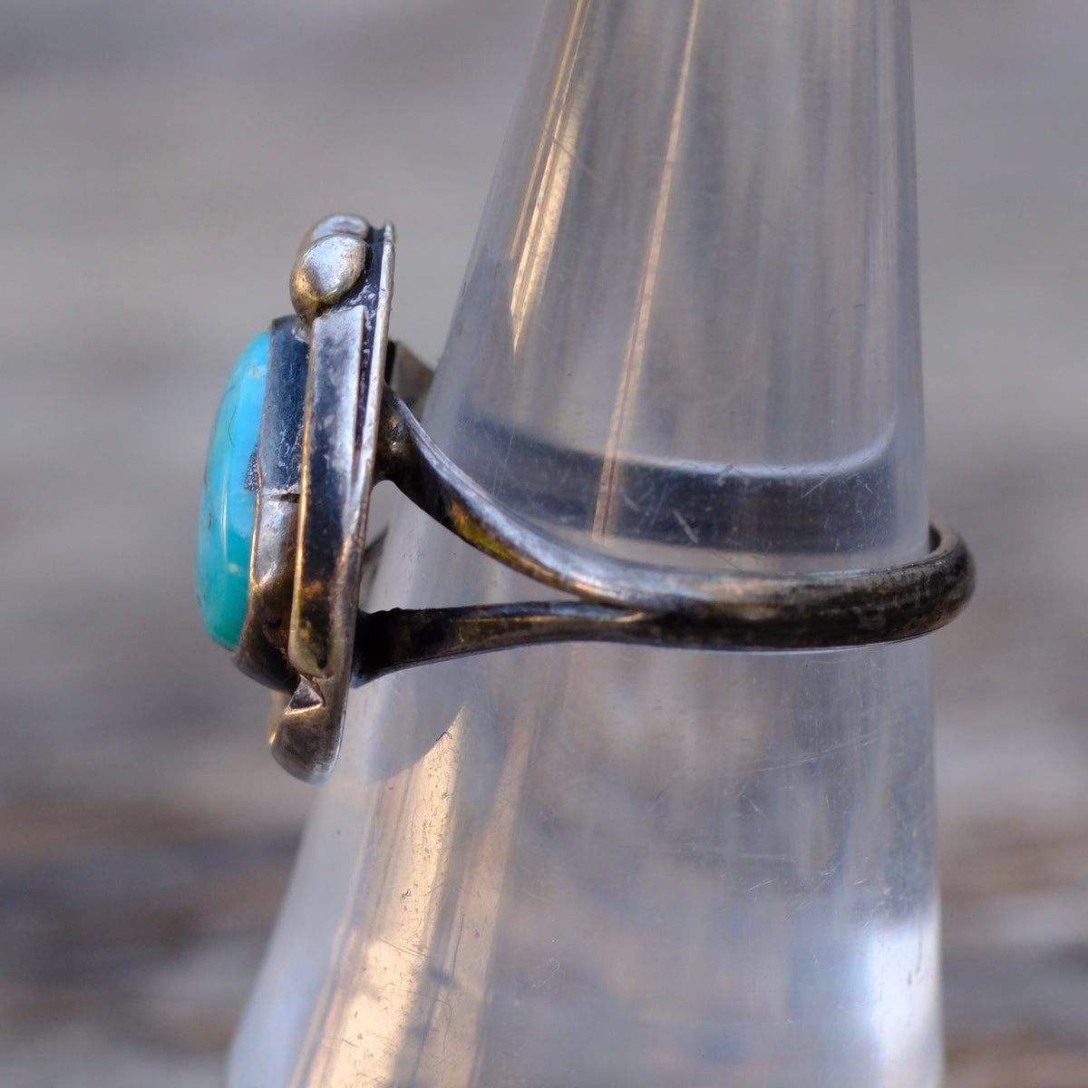 Vintage Sterling Turquoise Ring 6