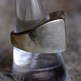 Vintage Sterling Abalone Inlay Striper Ring 9.5