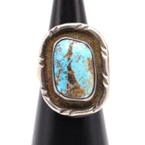 Vintage Sterling Turquoise Ring 4.5