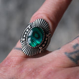 Vintage Sterling Abalone Ring 6