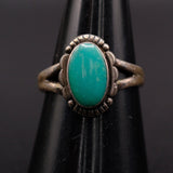 Vintage Sterling Turquoise Ring 8.5