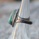 Vintage Sterling Turquoise Ring 4.5
