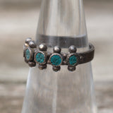 Vintage Sterling Snake Eye Turquoise Band 6