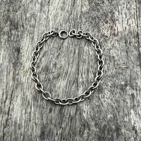 Vintage Sterling Rolo Chain Bracelet
