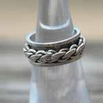 Vintage Sterling Chain Spinner Ring 5.5
