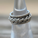 Vintage Sterling Chain Spinner Ring 5.5
