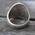Vintage Sterling 2-Stone Turquoise Feather Ring 10