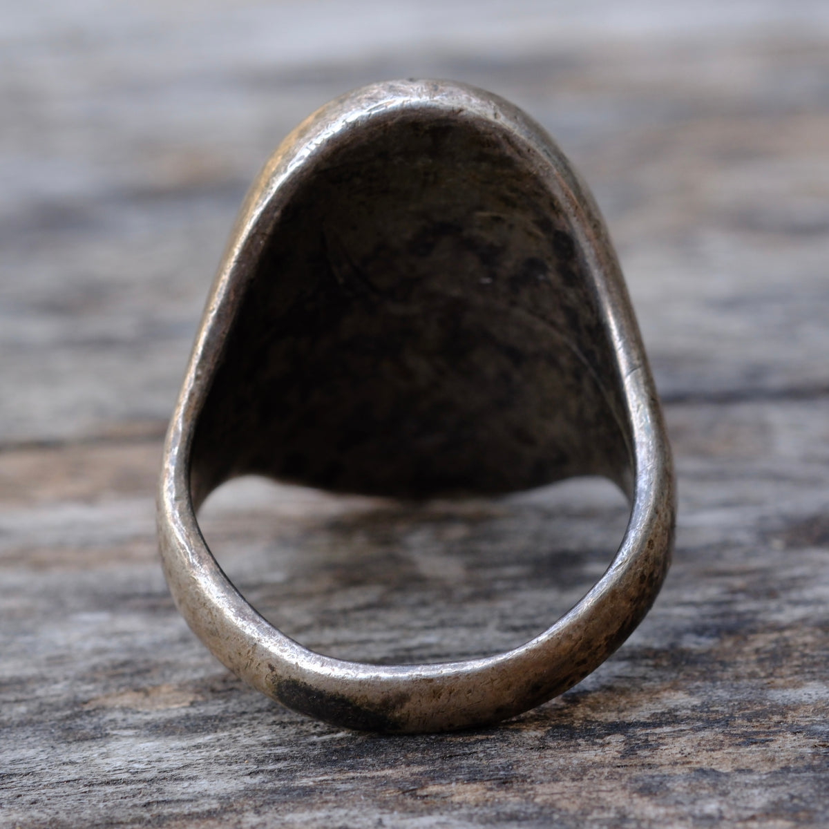 Vintage Sterling Turquoise Chip Inlay Hummingbird Ring 10.5