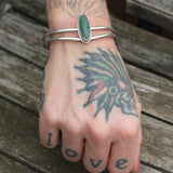 Vintage Sterling Malachite Cuff