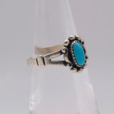 Vintage Sterling Turquoise Ring 5.25