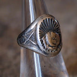 Vintage Sterling Military Signet Ring 6