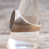 Vintage Sterling Aztec Calendar Ring 10