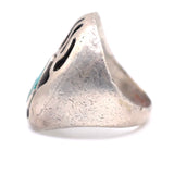 Vintage Sterling Turquoise Bear Paw Ring 8.75