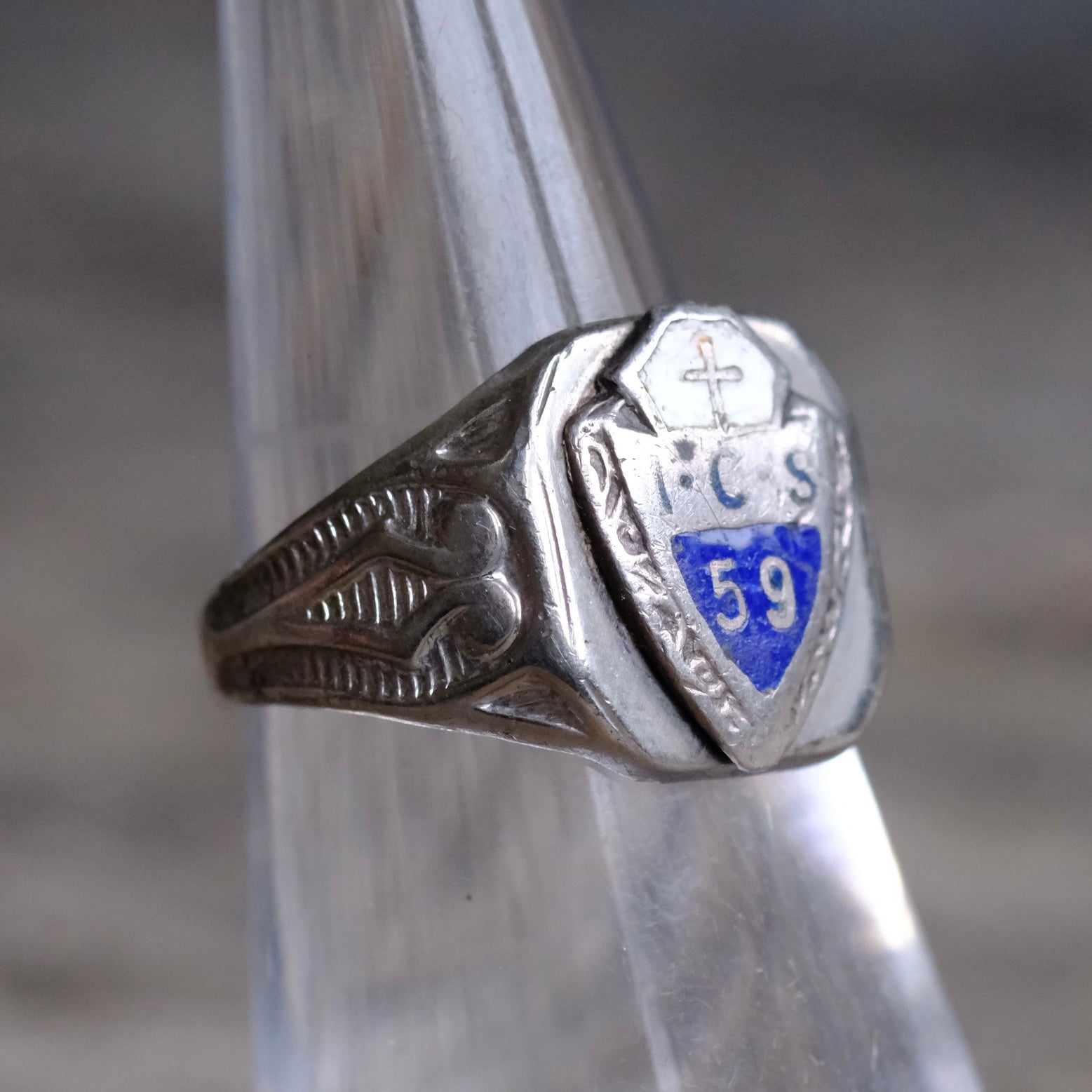 Vintage Sterling 1959 Signet Ring 5.5
