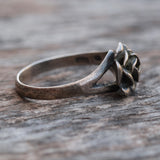 Vintage Sterling Silver Rose Ring 8