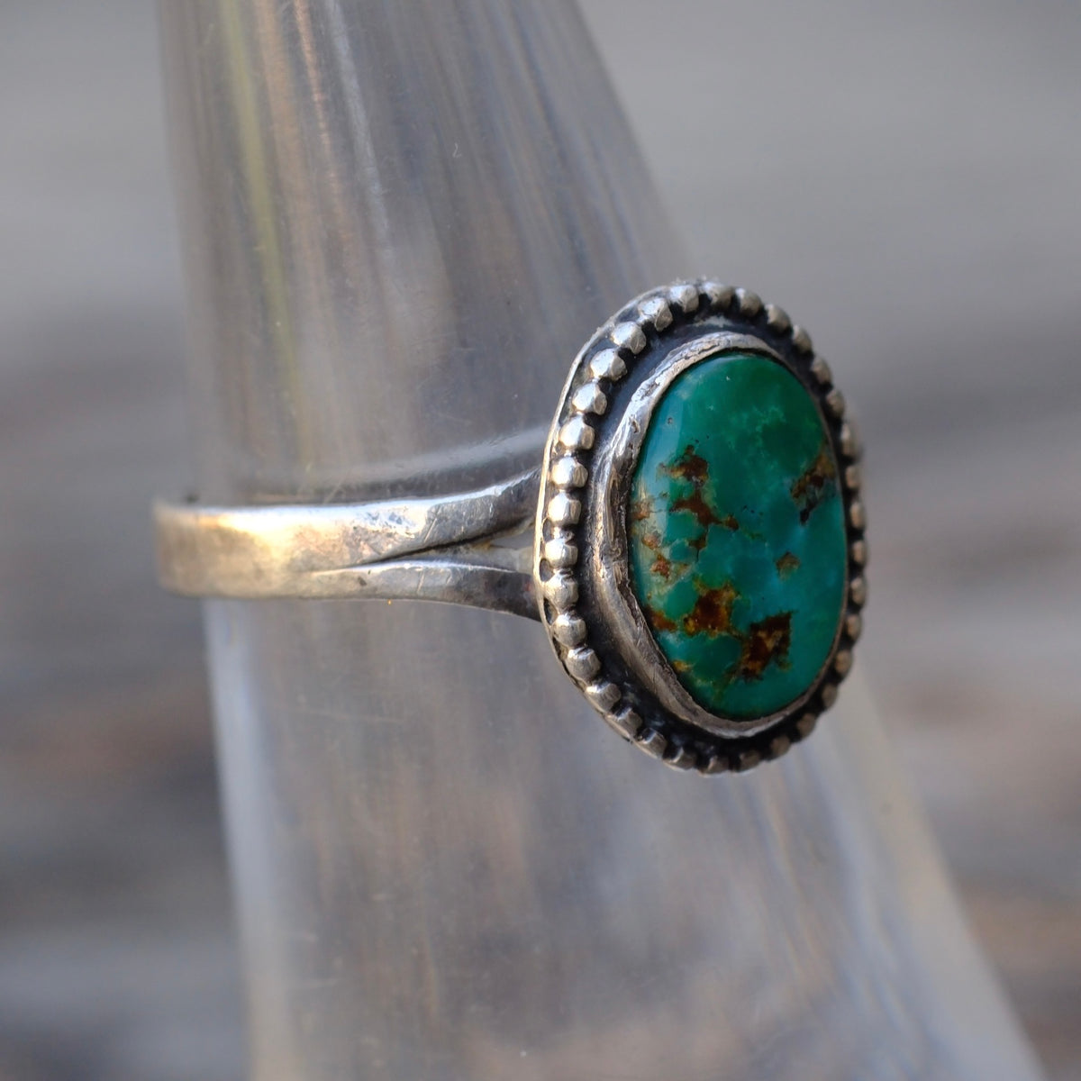 Vintage Sterling Turquoise Ring 6