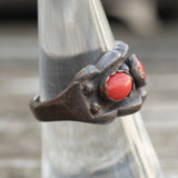 Vintage Sterling Coral Band 7.75