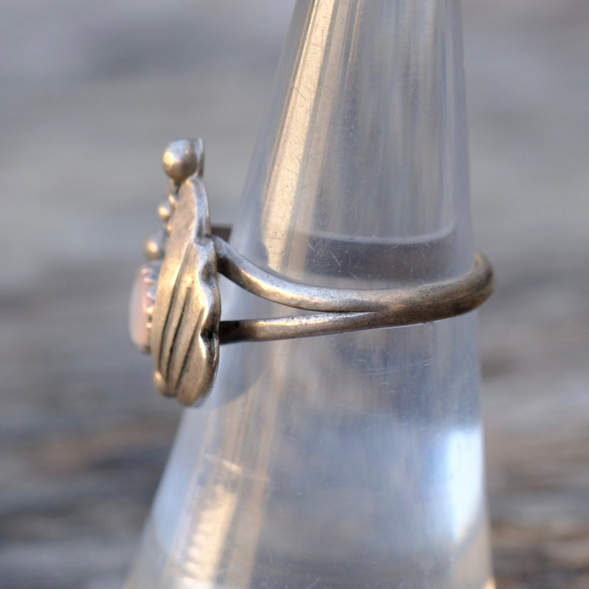 Vintage Sterling Mother Of Pearl Ring 6.25