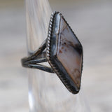 Vintage Sterling Agate Roper Ring 3