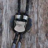 Vintage Sterling Zuni Inlay Sunface Bolo Tie