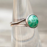 Vintage Sterling Green Stone Ring 6