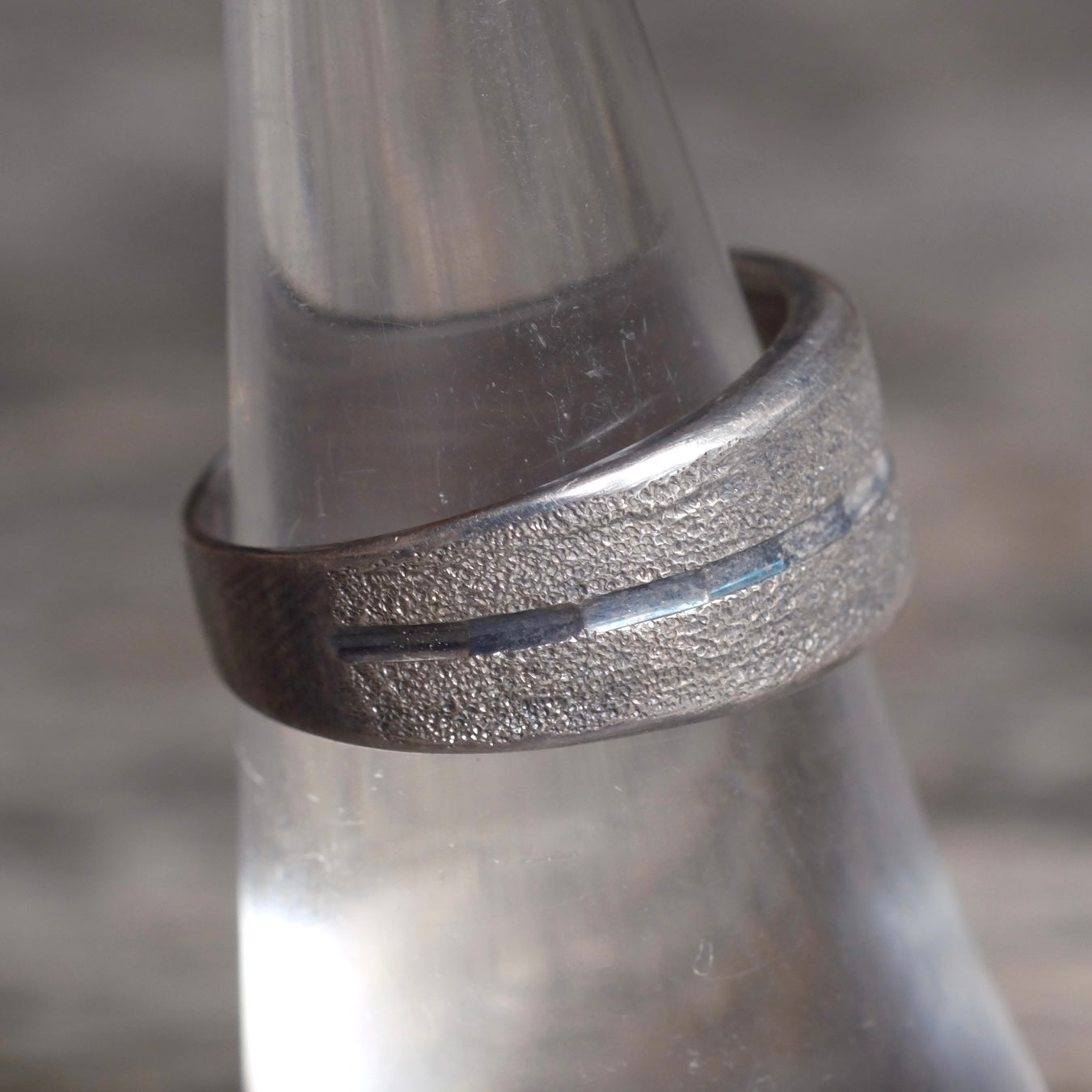 Vintage Sterling Silver Textured Band Ring 6.75