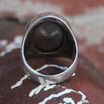 Vintage Sterling Bells Trading Post Ring 9.25