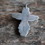 Vintage Sterling 7-Stone Turquoise Cross Necklace&nbsp;