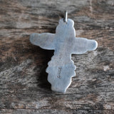 Vintage Sterling 7-Stone Turquoise Cross Necklace&nbsp;