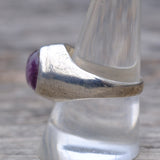 Vintage Sterling Amethyst Cabochon Ring 9.5