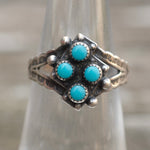 Vintage Sterling Turquoise Ring 5.75