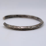 Vintage Sterling Stamped Triangle Cuff Bracelet 6.5"