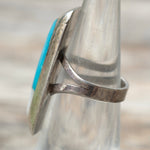 Vintage Sterling Turquoise and MOP Inlay Ring 5