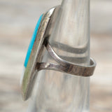 Vintage Sterling Turquoise and MOP Inlay Ring 5