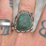Vintage Sterling Turquoise Ring 8.75