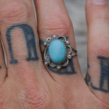 Vintage Sterling Turquoise Ring 8