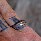 Vintage Sterling Silver Stamped Band 7.25