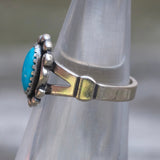 Vintage Sterling Turquoise Ring 2.75