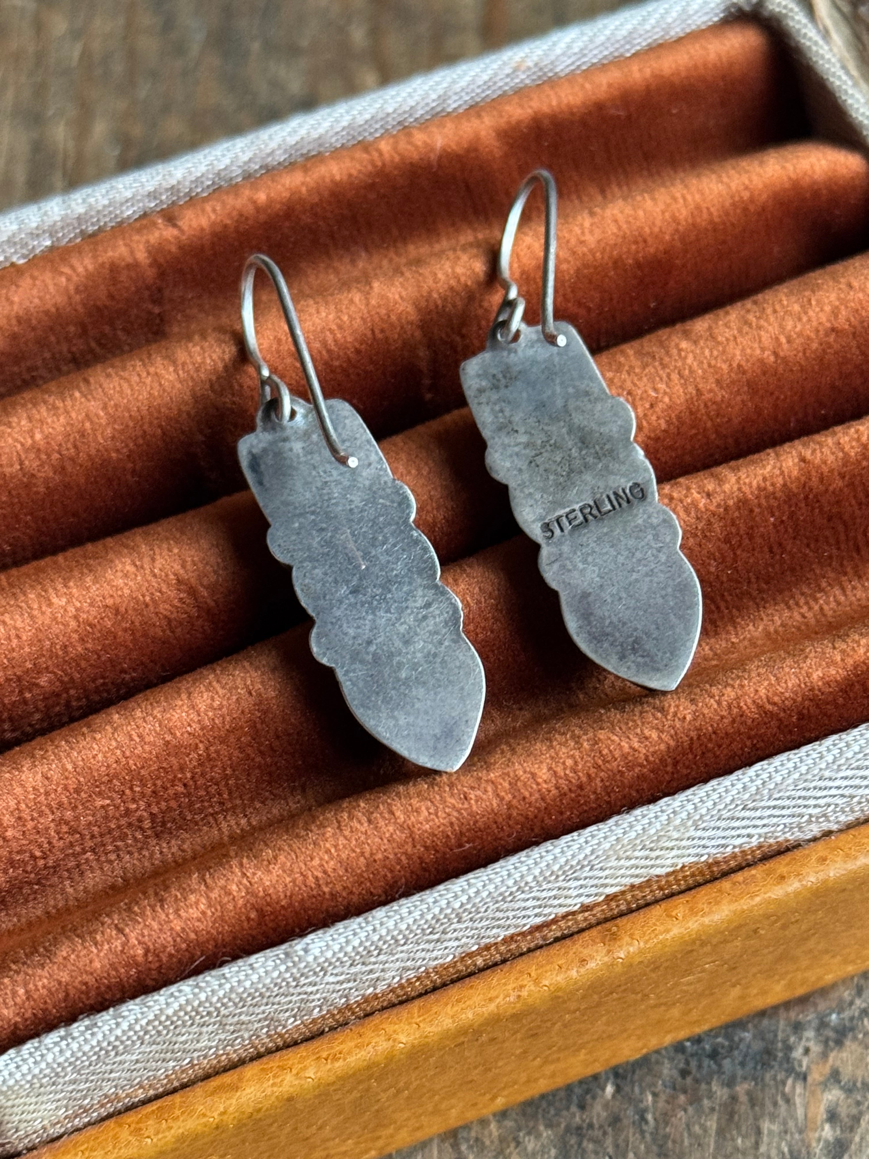 Vintage Sterling Silver Multistone Earrings